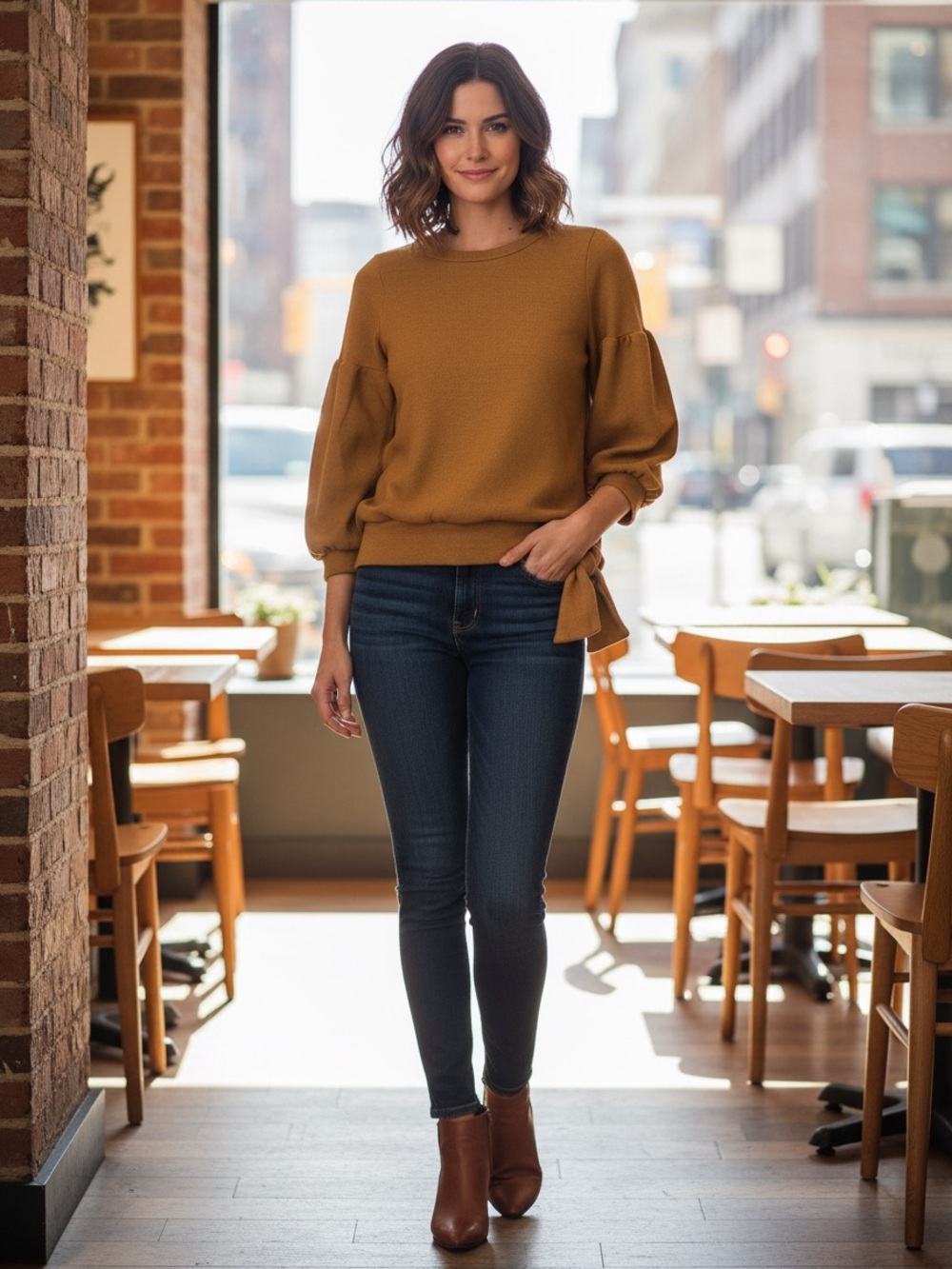 Women’s Dark Wash Skinny Jeans - Navy Blue